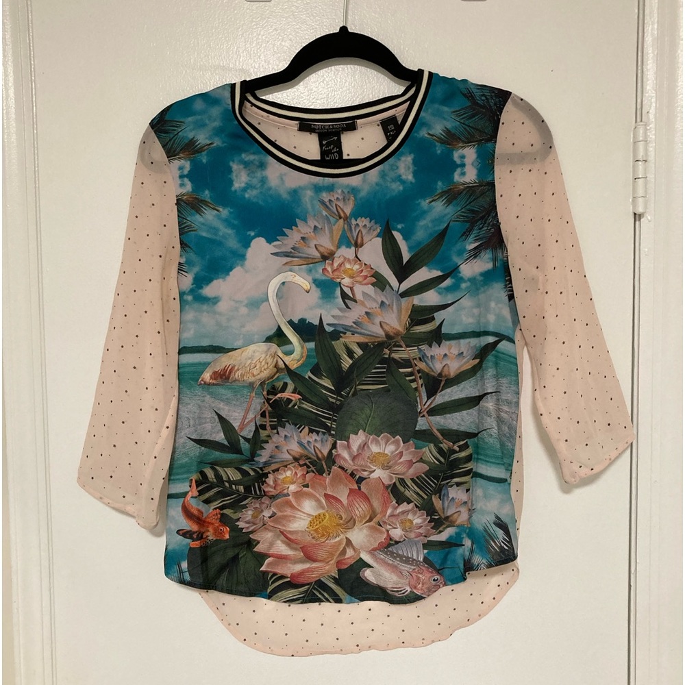 Scotch & Soda Shirt with Flamingos